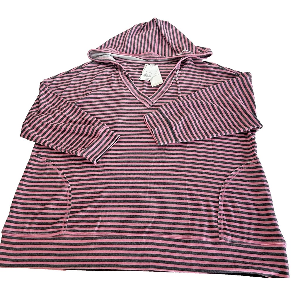 NWT Live+Well Lifestyle everyday comfort wear pink/gray pullover size L